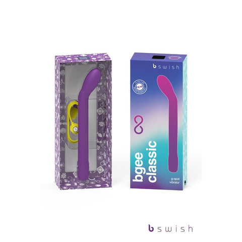B Swish Bgee Infinite Classic Rechargeable G Spot Vibrator Purple 18cm - G-Spot Vibrators