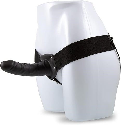 Blush Novelties Dr Skin Hollow Strap On Dildo Black 15.2cm Realistic Design - Strap On Sextoys