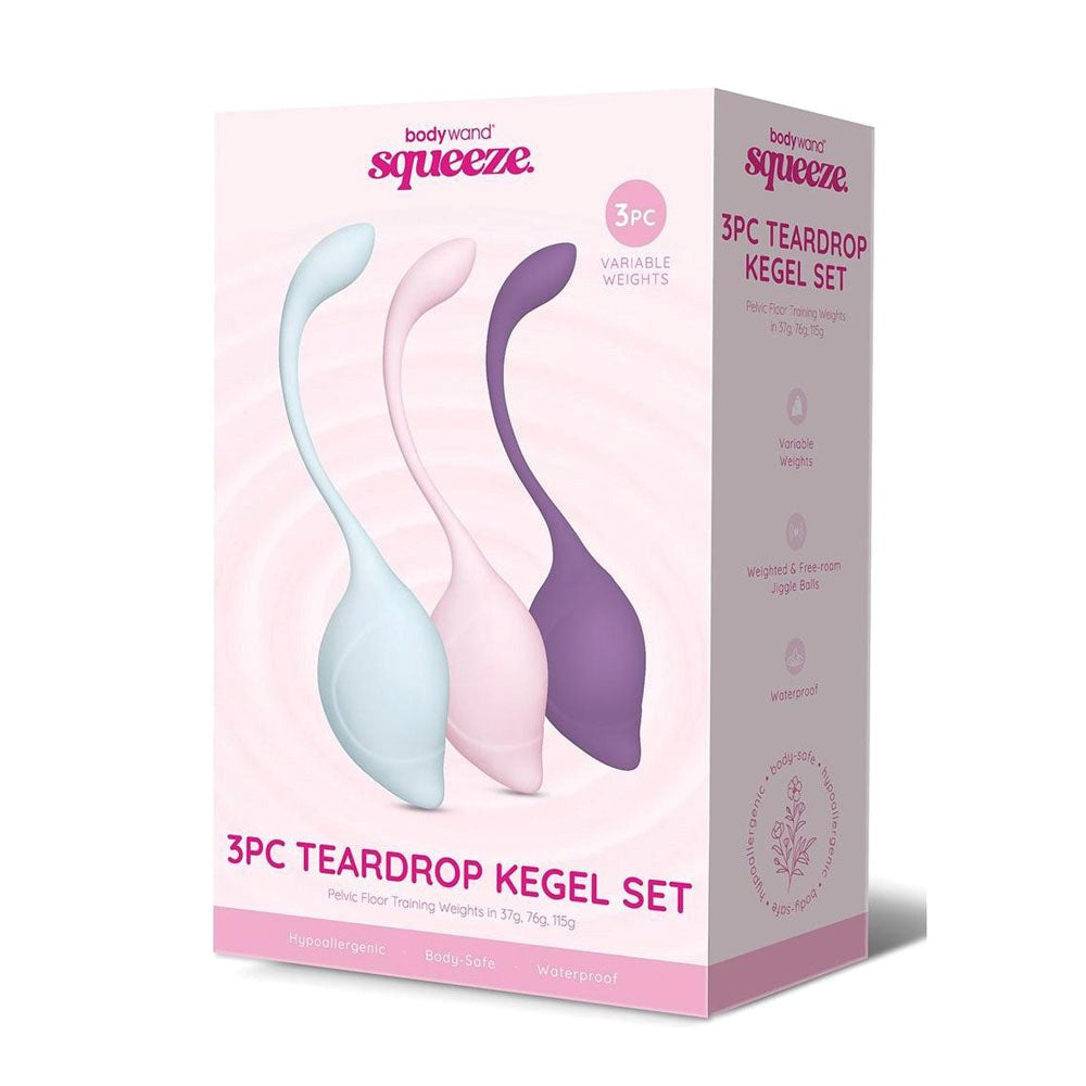 Xgen Products Bodywand Squeeze 3 Piece Teardrop Weighted Kegel Exerciser Set - Love Eggs and Kegel Exercisers