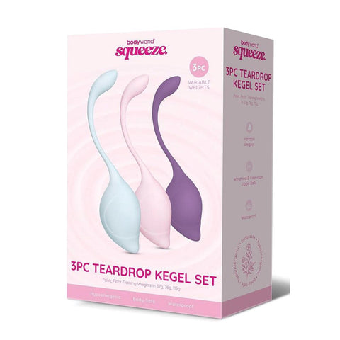 Xgen Products Bodywand Squeeze 3 Piece Teardrop Weighted Kegel Exerciser Set - Love Eggs and Kegel Exercisers