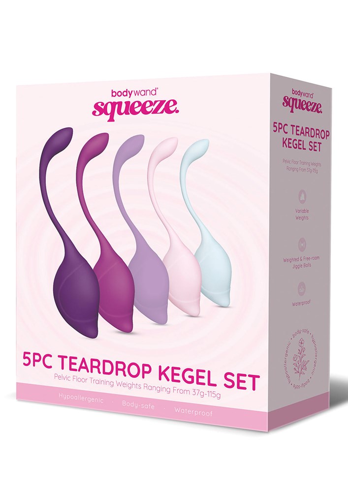Xgen Products Bodywand Squeeze 5 Piece Teardrop Weighted Kegel Exerciser Set - Love Eggs and Kegel Exercisers
