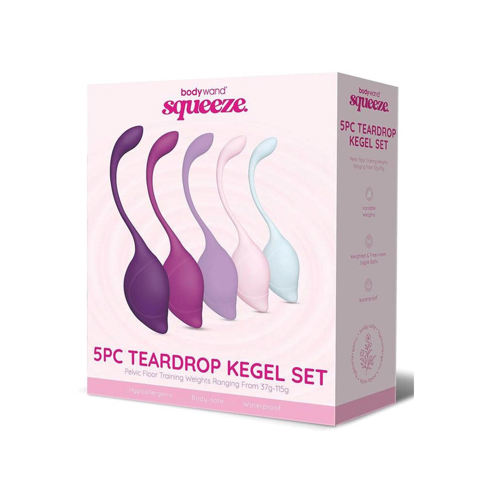 Xgen Products Bodywand Squeeze 5 Piece Teardrop Weighted Kegel Exerciser Set - Love Eggs and Kegel Exercisers