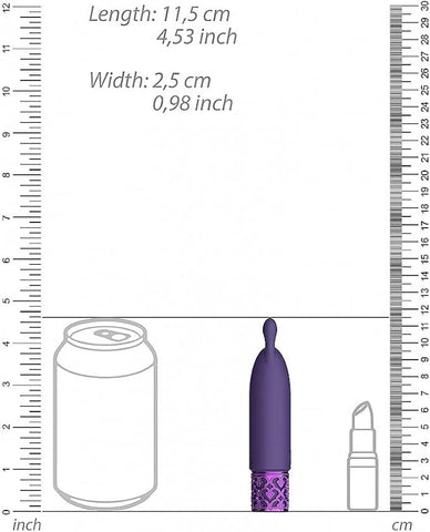 Evolved Twinkle Rechargeable Bullet Vibrator with Glitter Handle Design - Bullet Vibrators