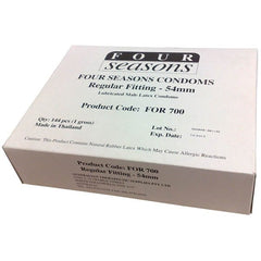 Four Seasons Regular Condoms Bulk Box of 144 - - Condoms