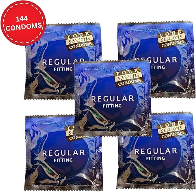 Four Seasons Regular Condoms Bulk Box of 144 - - Condoms