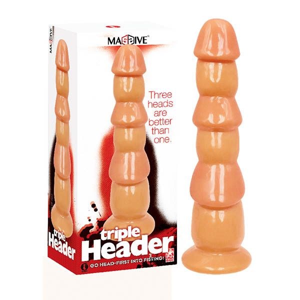 Icon Brands Massive Triple Header 3 Dick Anal Dildo Progressive Anal Training - Anal Dildos