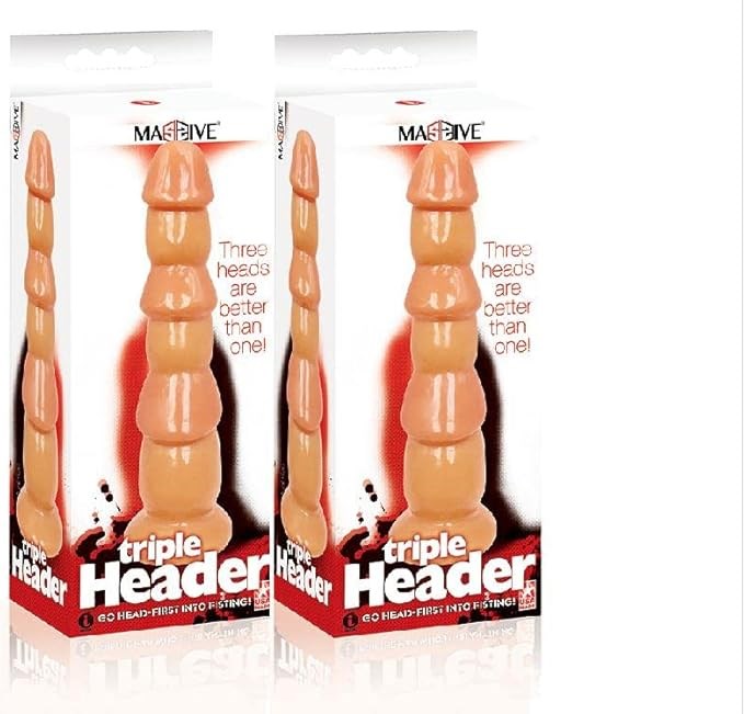 Icon Brands Massive Triple Header 3 Dick Anal Dildo Progressive Anal Training - Anal Dildos