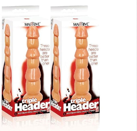 Icon Brands Massive Triple Header 3 Dick Anal Dildo Progressive Anal Training - Anal Dildos