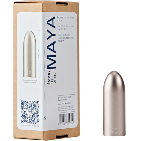 LOVE NOT WAR Maya Bullet Vibrator Head Only Recycled Aluminum Construction - Bullet Vibrators