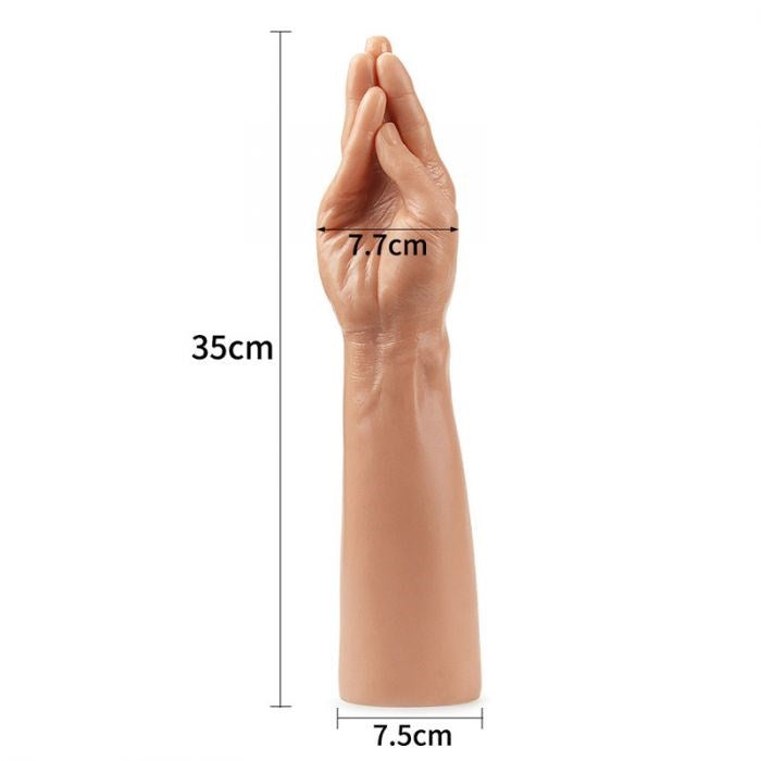 Lovetoy King Sized Realistic Magic Hand Fisting Dildo Flesh 36cm Anatomical Design - - Realistic Dildos