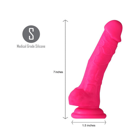 Maia Toys Maia Billee Realistic Silicone Dong Pink 20.3cm Medical Grade - Realistic Dildos