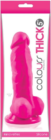 NS Novelties Colours Pleasures Realistic Thick Dong 12.7cm with Suction Cup - Realistic Dildos