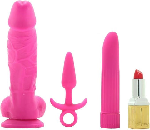 NS Novelties Inya Play Things Three Piece Kit with Dildo Vibrator and Plug - Sex Kits