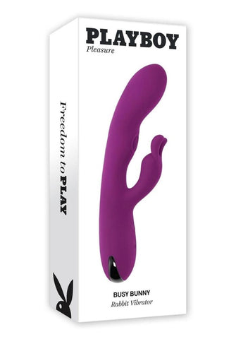 Evolved Playboy Pleasure BUSY BUNNY Rechargeable Rabbit Vibrator with Tapping - Rabbit Vibrators