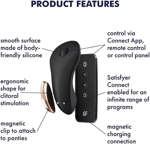 Satisfyer Little Secret App Controlled Panty Vibrator with Remote Control - Remote Control Vibrators