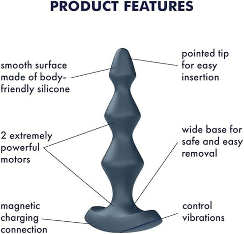 Satisfyer Lolli Plug 1 Vibrating Anal Beads with Dual Motors - Anal Beads and Balls