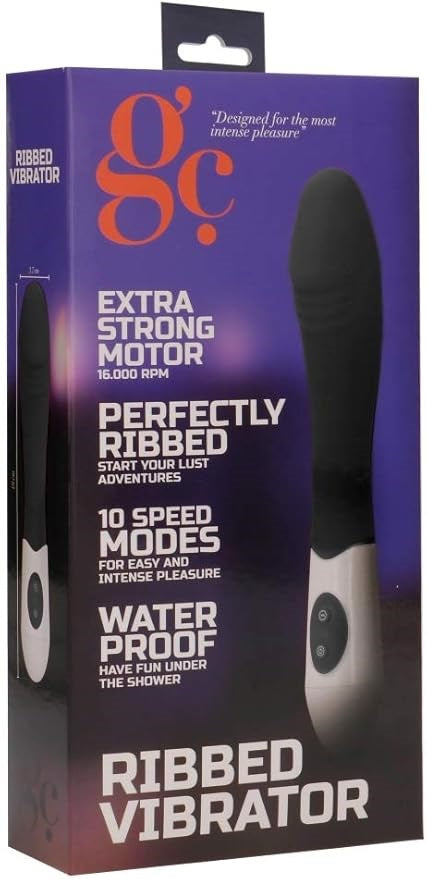Shots Toys GC Ribbed G Spot Vibrator Curved Design & 10 Vibration Modes - - G-Spot Vibrators