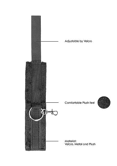 Shots Toys OUCH Black and White Velcro Hogtie With Hand and Ankle Cuffs - - Cuffs And Restraints