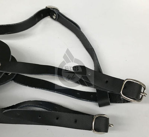 BDStyle Head Harness Blindfold & Ball Gag Heavy BDSM Restraint System - Bondage Gags and Bits