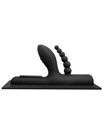 the Cowgirl Buckwild Silicone Attachment Dual Penetration Vibrator - Sex Machines