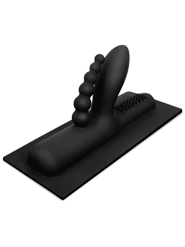 the Cowgirl Buckwild Silicone Attachment Dual Penetration Vibrator - - Sex Machines