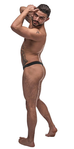 Male Power Grip and Rip Off Mens Thong Black with Velcro Breakaway - His Fetish