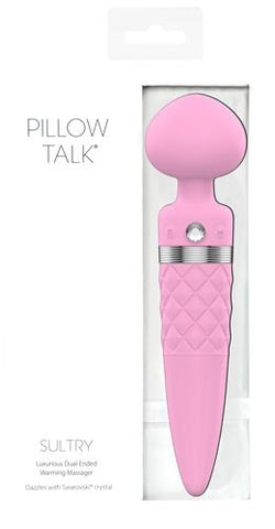 BMS Factory Pillow Talk Sultry Dual Ended Warming Body Wand Massager - Body Wands