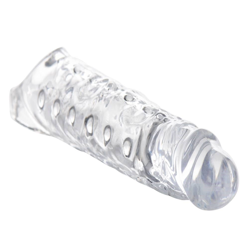 XR Brands Size Matters Mens Penis Extender Sleeve Clear 2 Inch Extension - - Pumps, Extenders and Sleeves