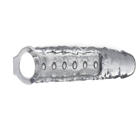 XR Brands Size Matters Mens Penis Extender Sleeve Clear 2 Inch Extension - Pumps, Extenders and Sleeves