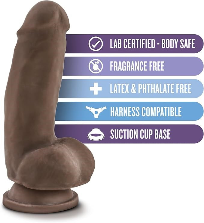 Blush Novelties Au Naturel Sensa Feel Fat Boy Realistic Dong Beige 7 Inch Dildo - - Realistic Dildos