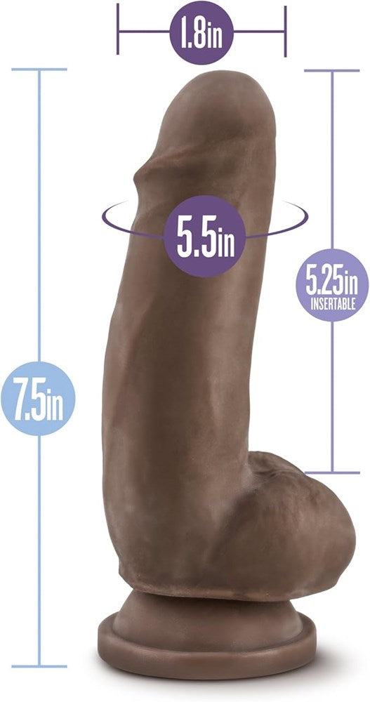 Blush Novelties Au Naturel Sensa Feel Fat Boy Realistic Dong Beige 7 Inch Dildo - - Realistic Dildos