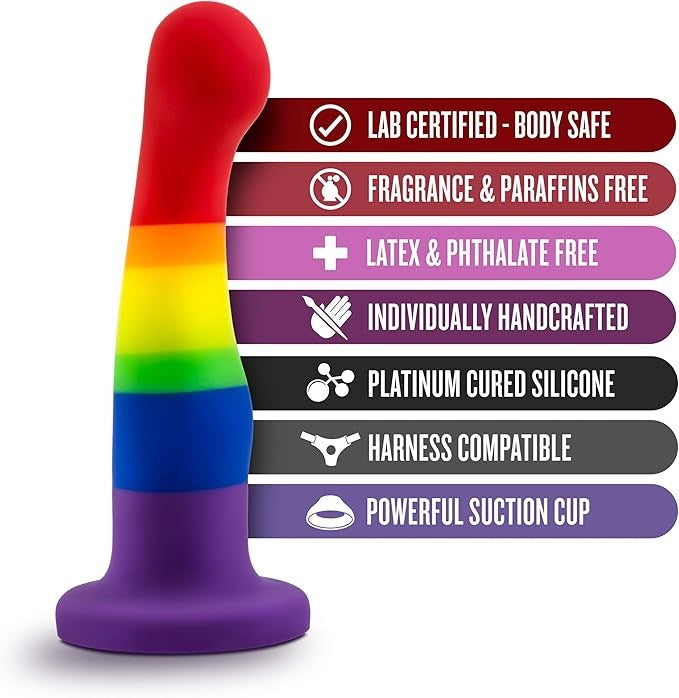 Blush Novelties Avant Pride P1 Freedom Silicone Dildo Hand Sculpted - - Realistic Dildos
