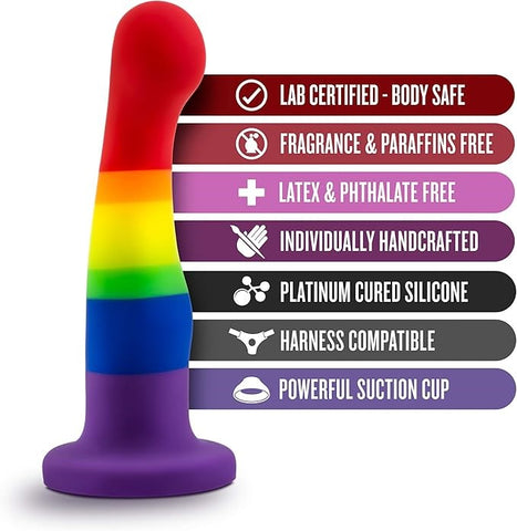 Blush Novelties Avant Pride P1 Freedom Silicone Dildo Hand Sculpted - Realistic Dildos