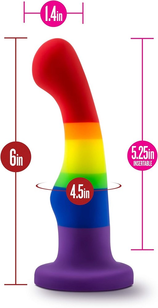 Blush Novelties Avant Pride P1 Freedom Silicone Dildo Hand Sculpted - - Realistic Dildos
