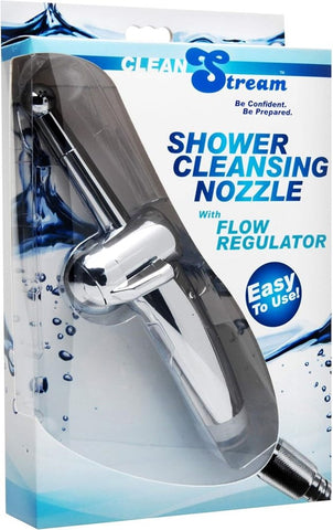 XR Brands CleanStream Shower Cleansing Nozzle with Flow Regulator Anal Douche - Enemas and Douches