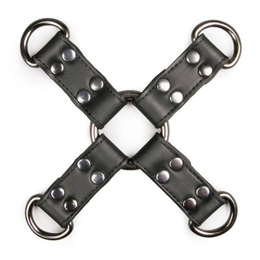 Fetish Collection Easy Toys BDSM Play Hogtie Black Multi Point Restraint Hub - - Cuffs And Restraints