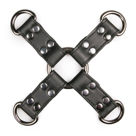 Fetish Collection Easy Toys BDSM Play Hogtie Black Multi Point Restraint Hub - Cuffs And Restraints