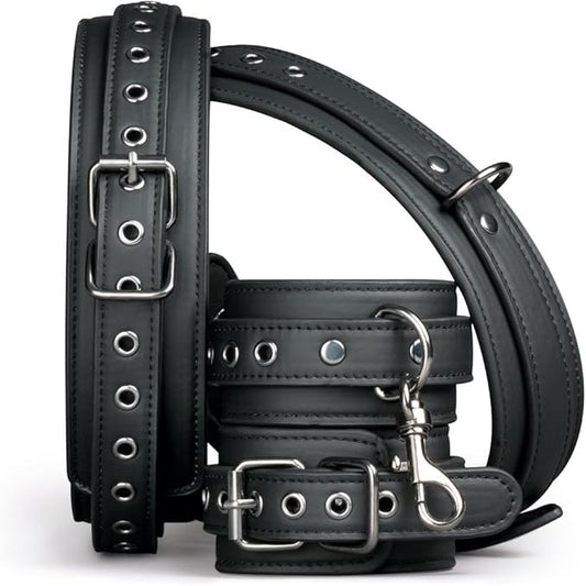 Fetish Collection Bondage Thigh and Wrist Cuff Set Premium Restraint System - - Cuffs And Restraints