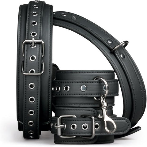 Fetish Collection Bondage Thigh and Wrist Cuff Set Premium Restraint System - Cuffs And Restraints
