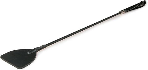 Fetish Collection Wide Crop Bondage Whip Black Premium Impact Play Tool - Whips And Crops