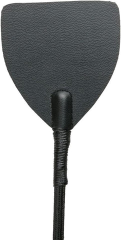 Fetish Collection Wide Crop Bondage Whip Black Premium Impact Play Tool - Whips And Crops