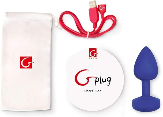 Gvibe Gplug Anal Plug Large Navy Blue Premium Vibrating Butt Plug - - Butt Plugs