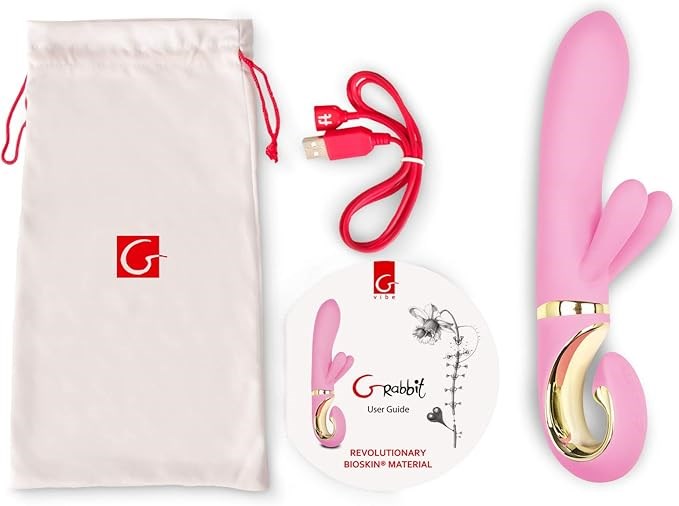 Gvibe Grabbit Candy Rabbit Vibrator Pink Triple Motor Clitoral G Spot - - Rabbit Vibrators