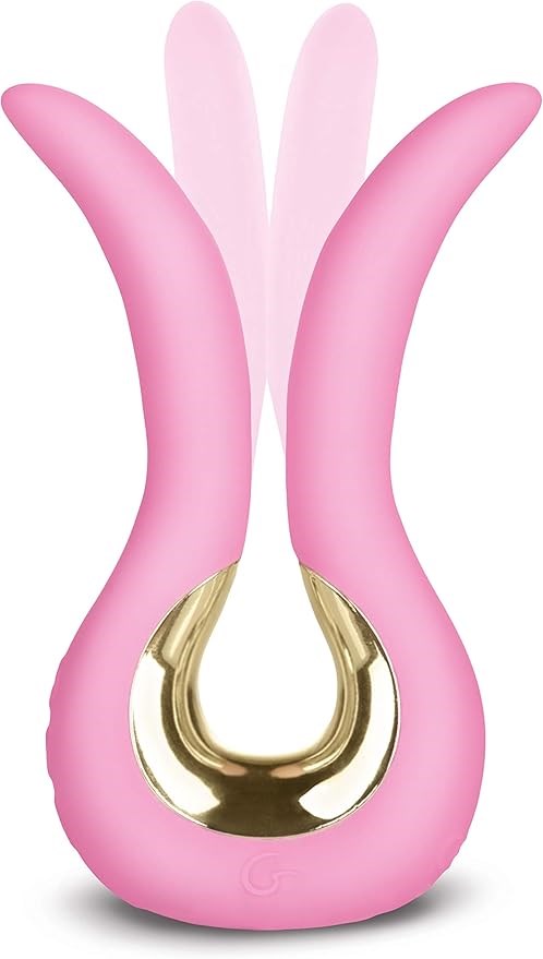 Gvibe MINI Compact Clitoral Vibrator Candy Pink Split Tip Design - - Clit Ticklers and Pulsators