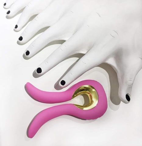 Gvibe MINI Compact Clitoral Vibrator Candy Pink Split Tip Design - Clit Ticklers and Pulsators