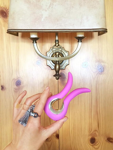 Gvibe MINI Compact Clitoral Vibrator Candy Pink Split Tip Design - Clit Ticklers and Pulsators
