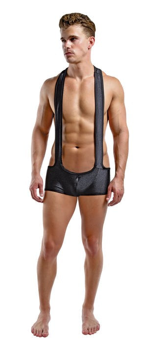 Male Power Soft Stretch Spandex Sling Short with Two Inch Support Bands - His Fetish