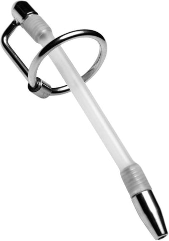 XR Brands Master Series Inertia Flexible Cum Thru Penis Plug Medical Grade - Penis Plugs