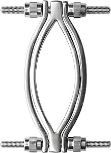 XR Brands Master Series Stainless Steel Adjustable Pussy Clamp Premium Control - Pussy And Clit Toys