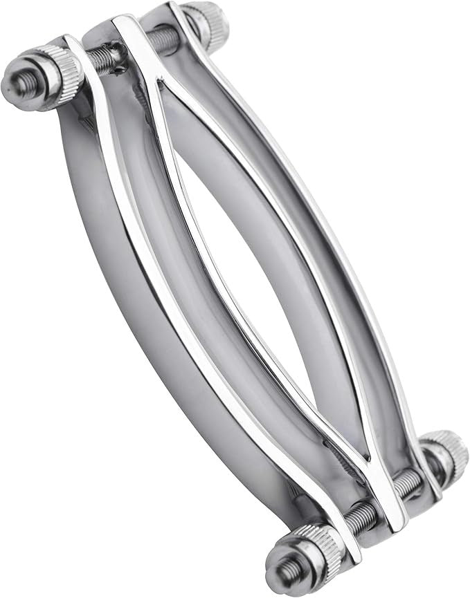 XR Brands Master Series Stainless Steel Adjustable Pussy Clamp Premium Control - - Pussy And Clit Toys